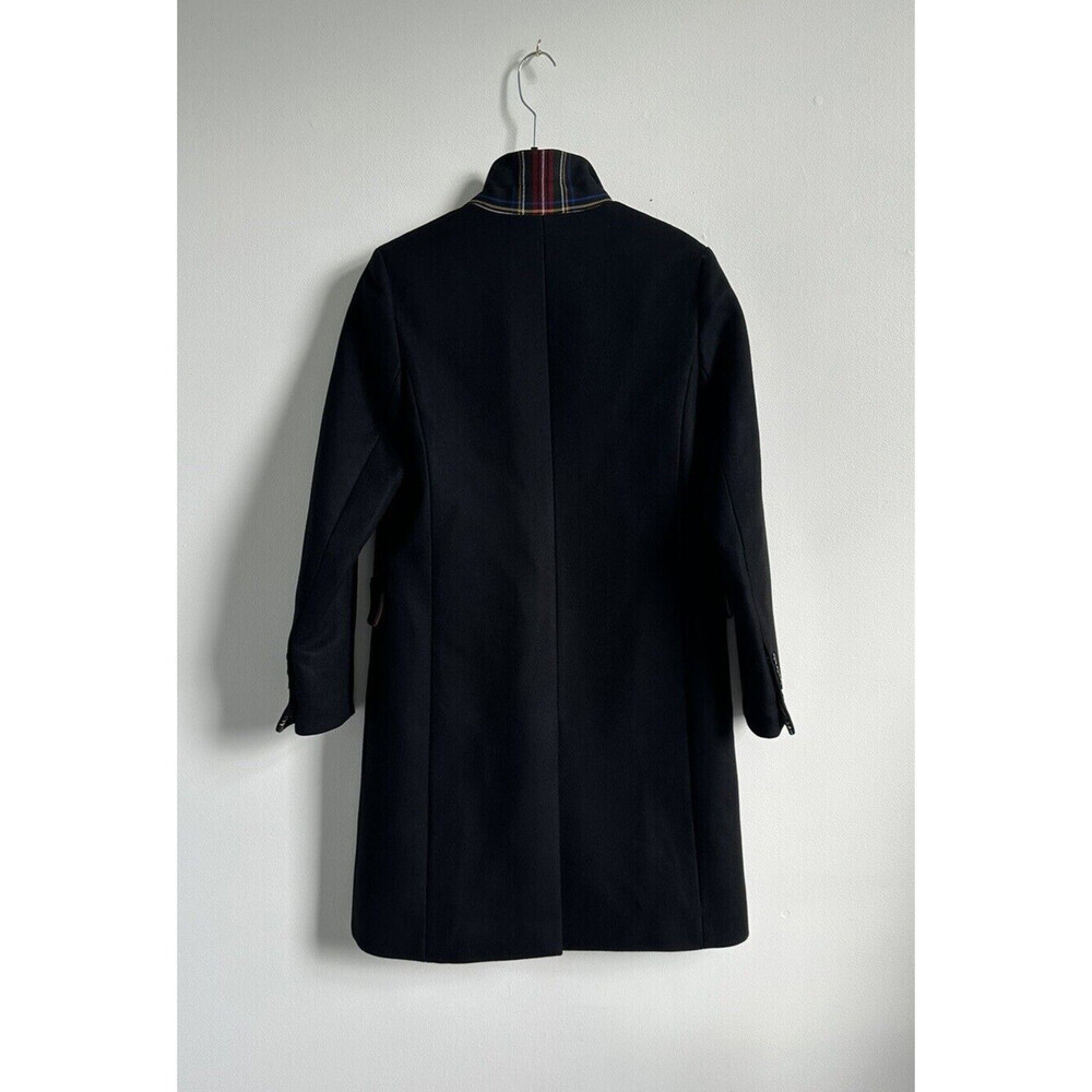 Maje Women's Gireg Straight Cut Virgin Wool Coat In Black Size 40 - Picture 15 of 15